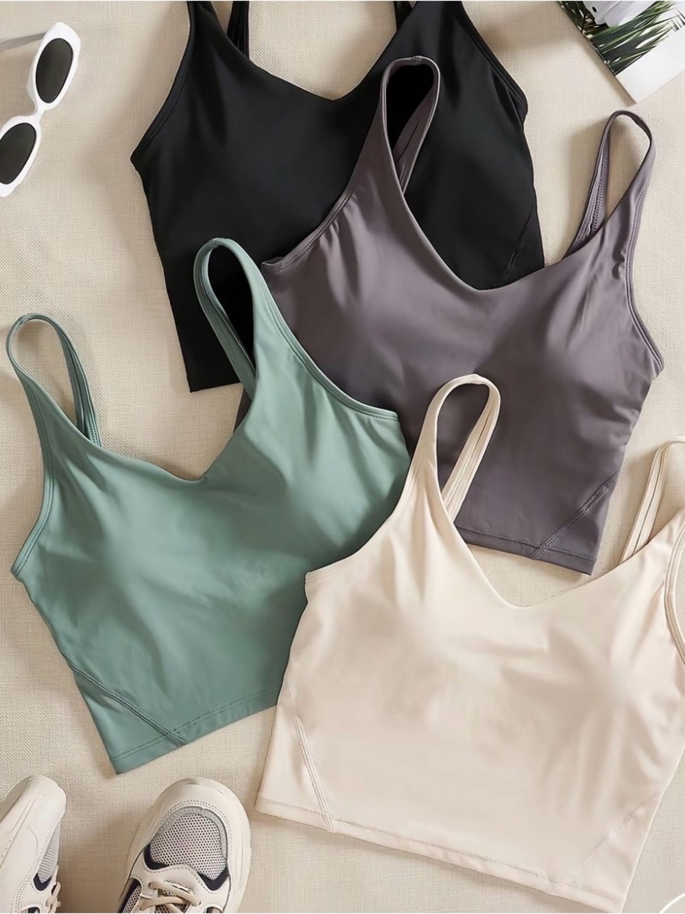 Everyday Seamless Cropped Bralette - Black, Taupe, Sage, Cream